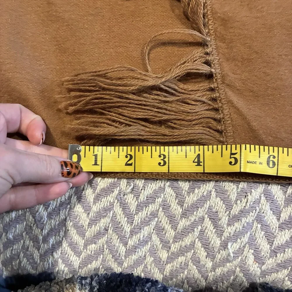 NWT Alpaca Camel Color Brushed Fine Fiber Scarf Woven 74